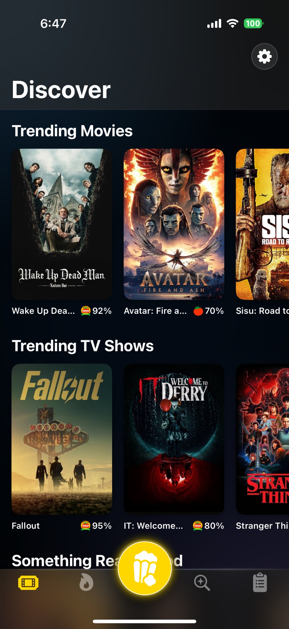 DiscoFlix Discover screen